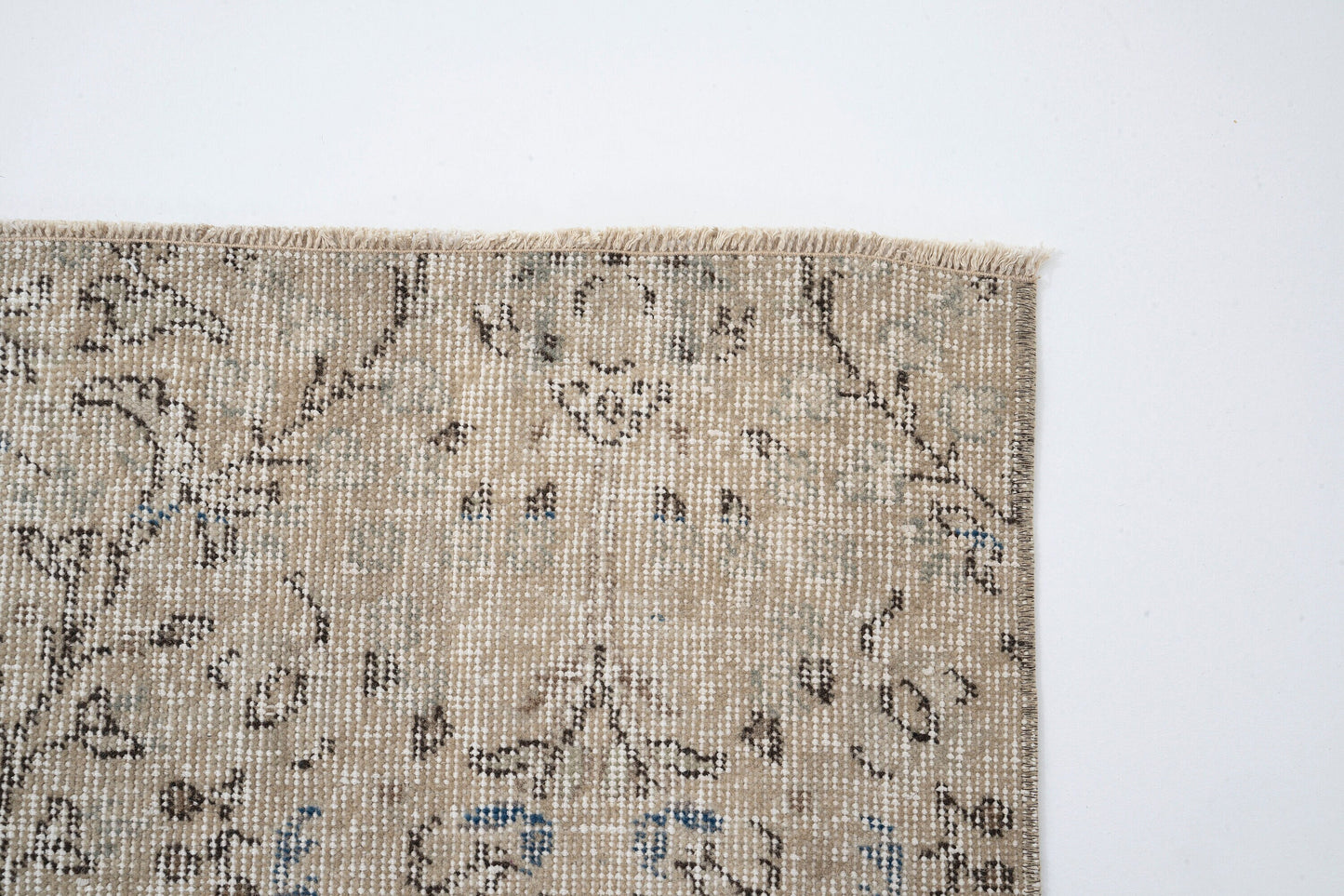 Handmade Turkish Rug, Wool Beige Area Carpet rug, 4x7 Rug, Vintage Oushak Rug, Floor Rug, Faded rug, Office rug, Unique rug, 9646