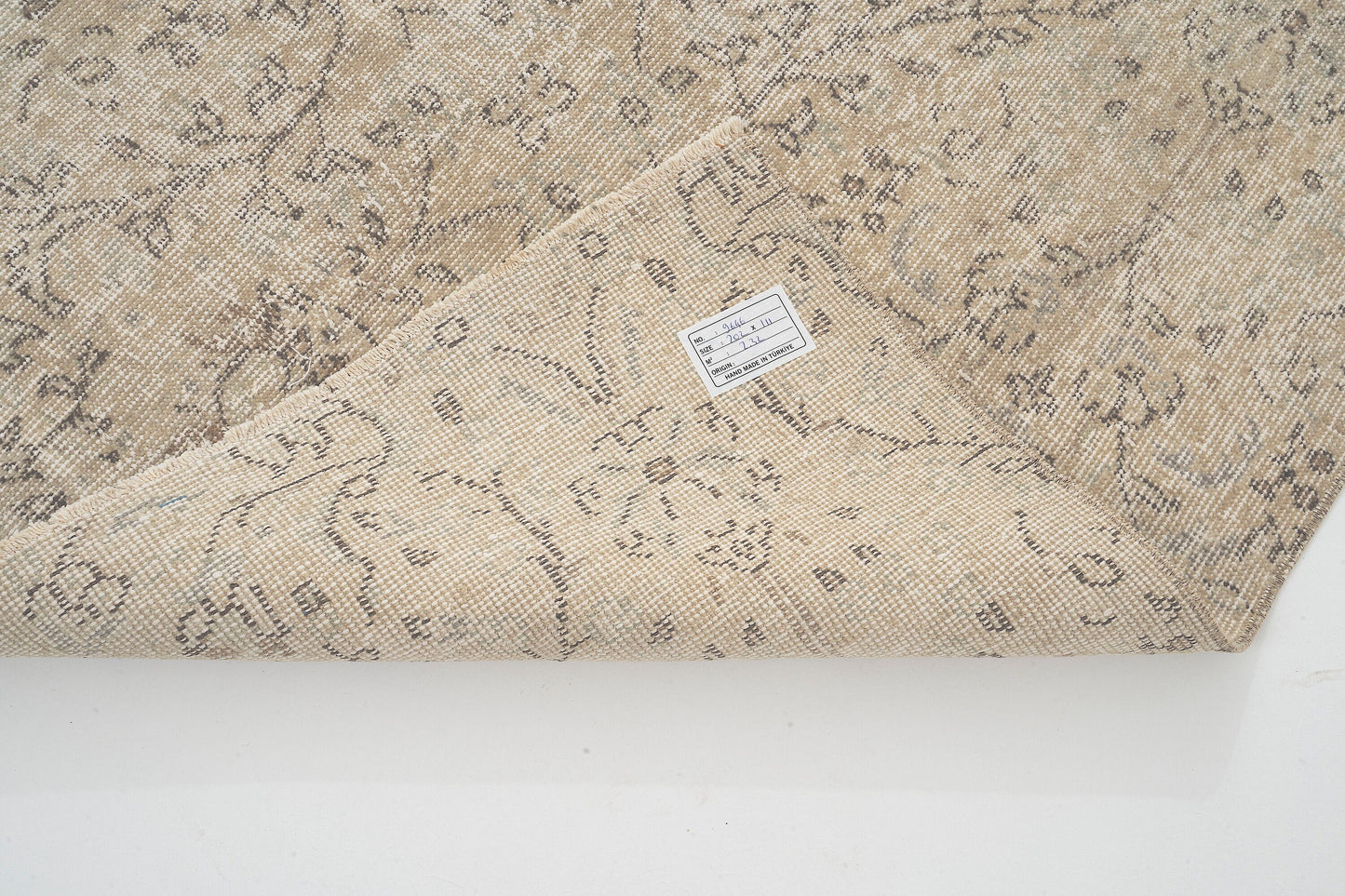 Handmade Turkish Rug, Wool Beige Area Carpet rug, 4x7 Rug, Vintage Oushak Rug, Floor Rug, Faded rug, Office rug, Unique rug, 9646