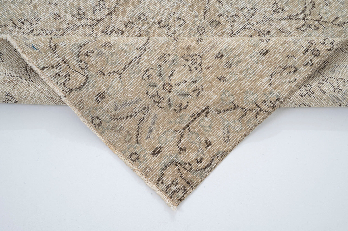 Handmade Turkish Rug, Wool Beige Area Carpet rug, 4x7 Rug, Vintage Oushak Rug, Floor Rug, Faded rug, Office rug, Unique rug, 9646