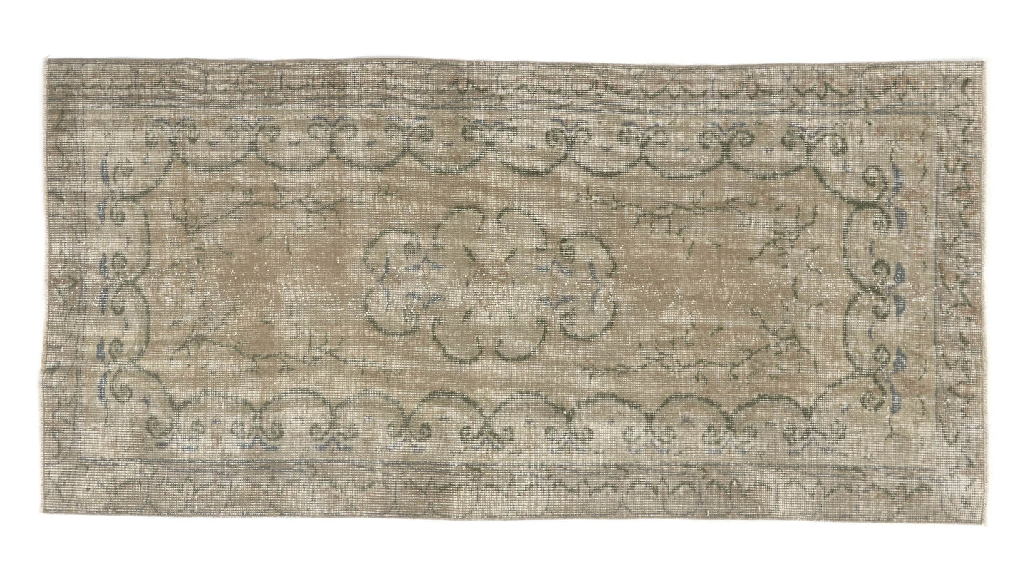 Rug 3x6, Turkish Rug, Handmade rug, Carpet rug, Oushak Rug, Vintage rug, One of a kind rug, Antique rug, Bedroom rug, Wool rug, 9661