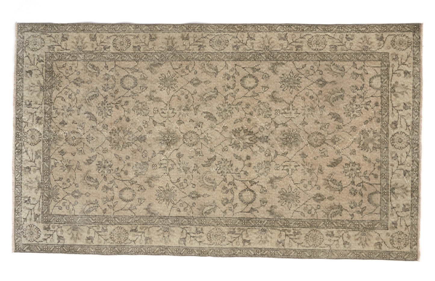 4x8 Oushak Rug, Handmade Rug, Muted rug, Vintage Rug, Beige rug 4x7, Floral Rug, Carpet rug, Turkish rug, Faded rug, Nursery rug, 9656