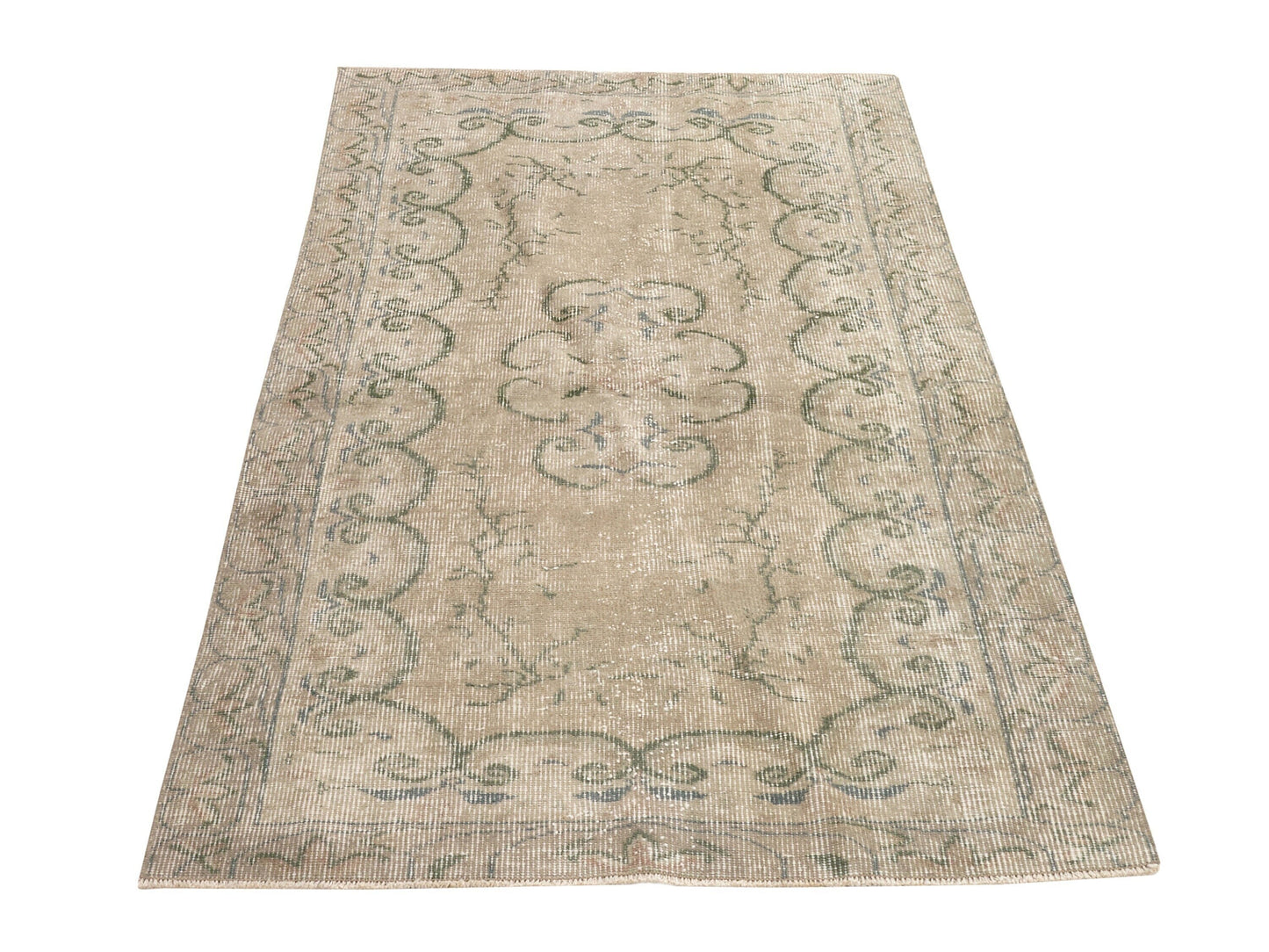 Rug 3x6, Turkish Rug, Handmade rug, Carpet rug, Oushak Rug, Vintage rug, One of a kind rug, Antique rug, Bedroom rug, Wool rug, 9661