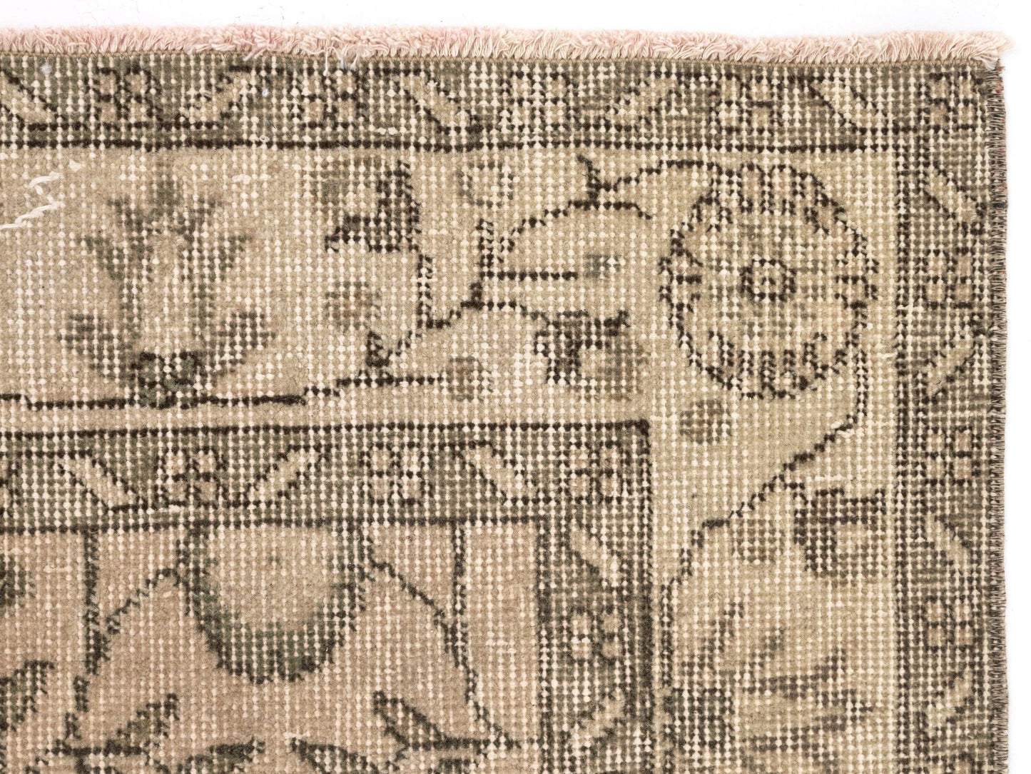 4x8 Oushak Rug, Handmade Rug, Muted rug, Vintage Rug, Beige rug 4x7, Floral Rug, Carpet rug, Turkish rug, Faded rug, Nursery rug, 9656
