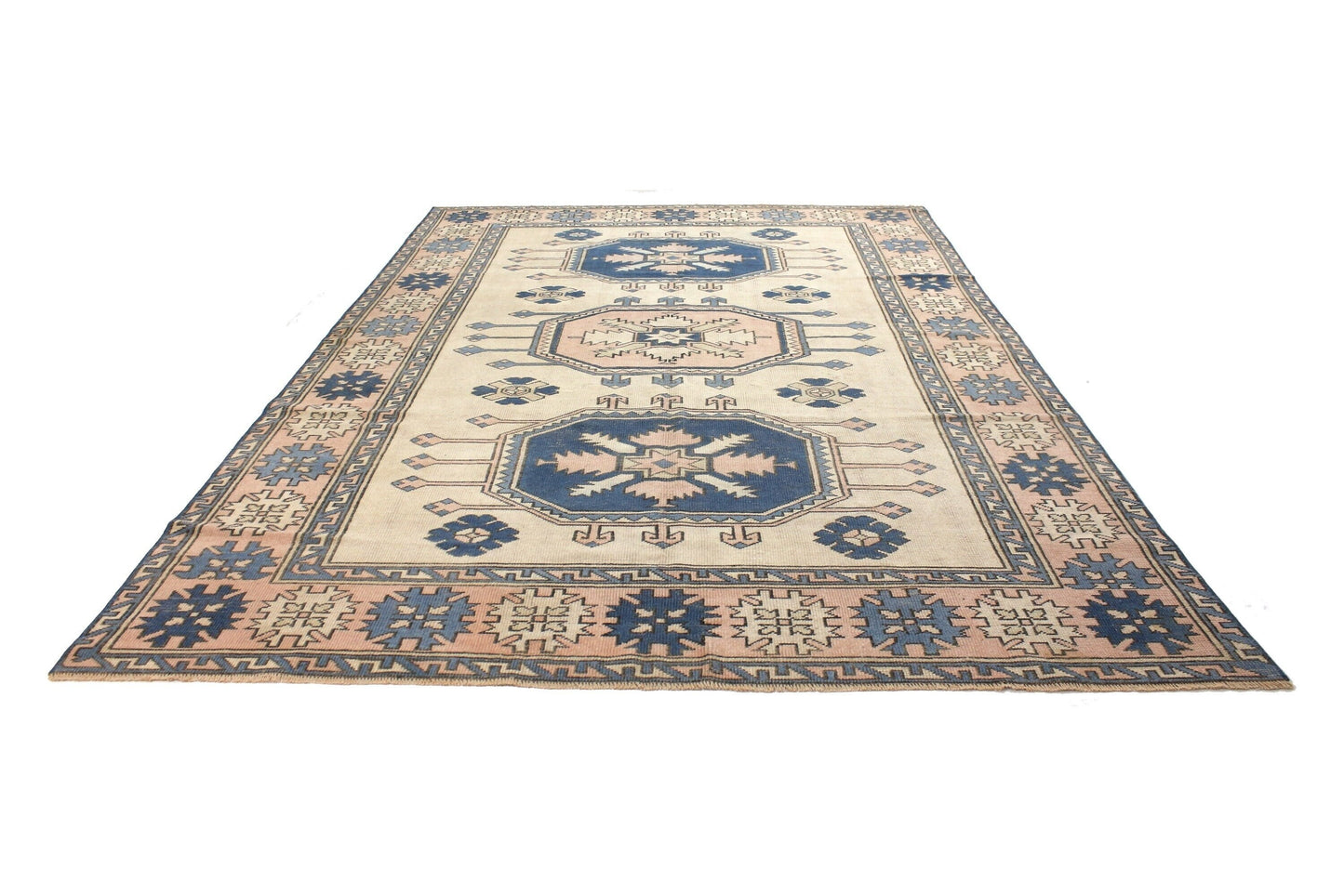 7x10 One of a kind Turkish Rug ,Large Rug 7x10, Turkish Vintage Oushak Rug ,Oversize Turkish Rug, Oushak Rug, Area Rug, 6335