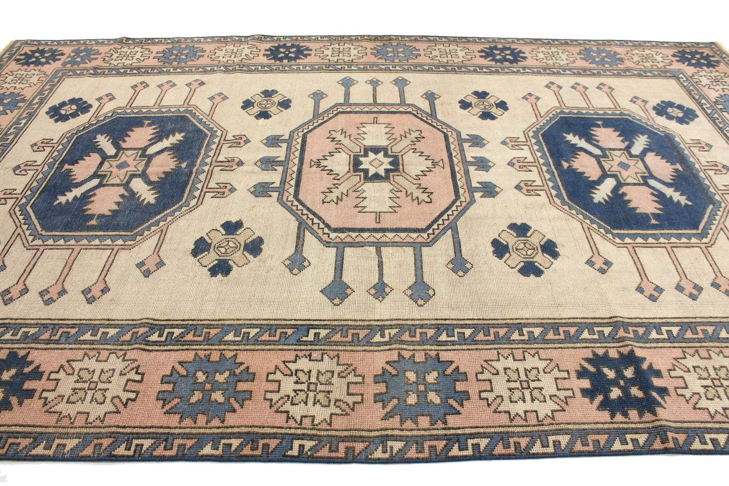 7x10 One of a kind Turkish Rug ,Large Rug 7x10, Turkish Vintage Oushak Rug ,Oversize Turkish Rug, Oushak Rug, Area Rug, 6335