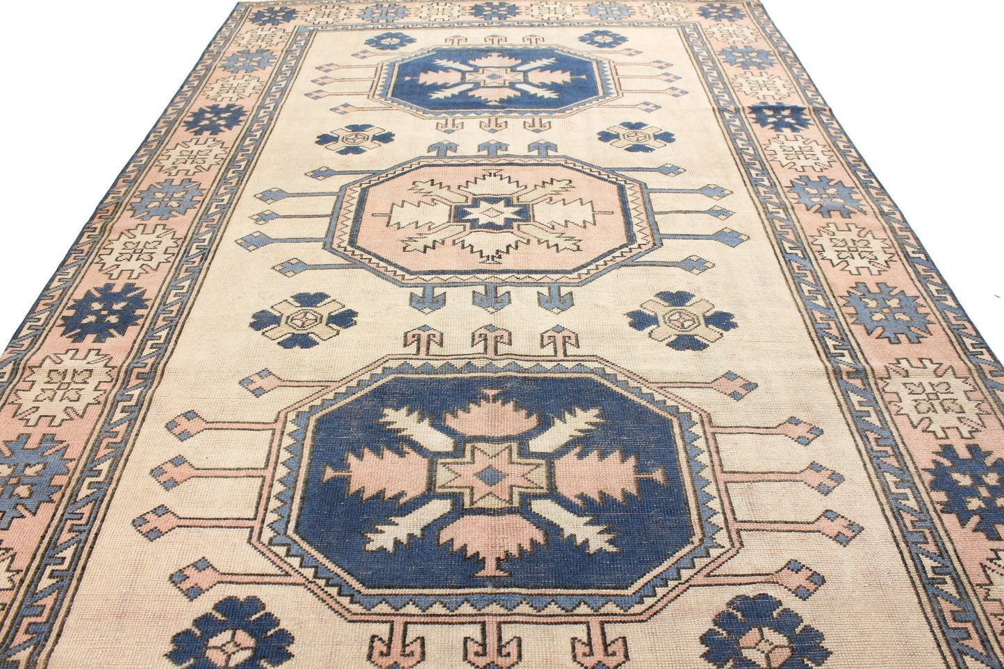 7x10 One of a kind Turkish Rug ,Large Rug 7x10, Turkish Vintage Oushak Rug ,Oversize Turkish Rug, Oushak Rug, Area Rug, 6335