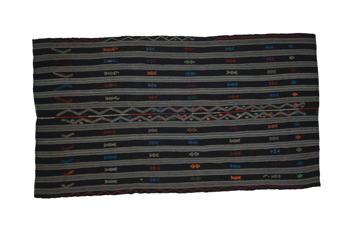 Vintage Kilim, Turkish kilim, Brown Kilim rug, Kilim rug 7x11,Handmade Goat hair Area rug,Bohemian rug,Floor rug,Kilim,7152
