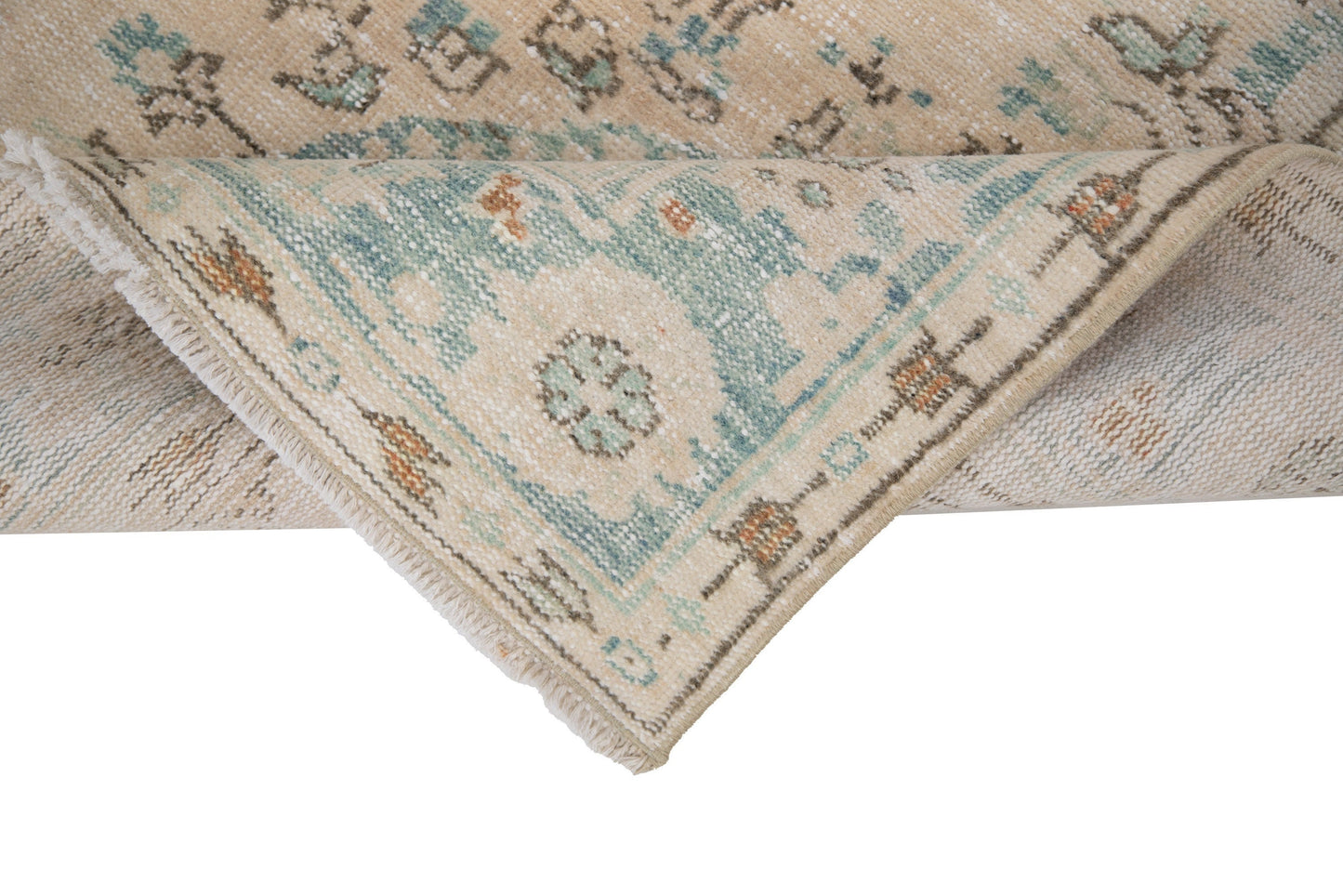 Turkish rug, Vintage rug, Oushak rug ,Muted rug, Floral rug , 6x10 Area Boho Carpet rug, Handmade rug ,Faded rug ,Living room, 7241