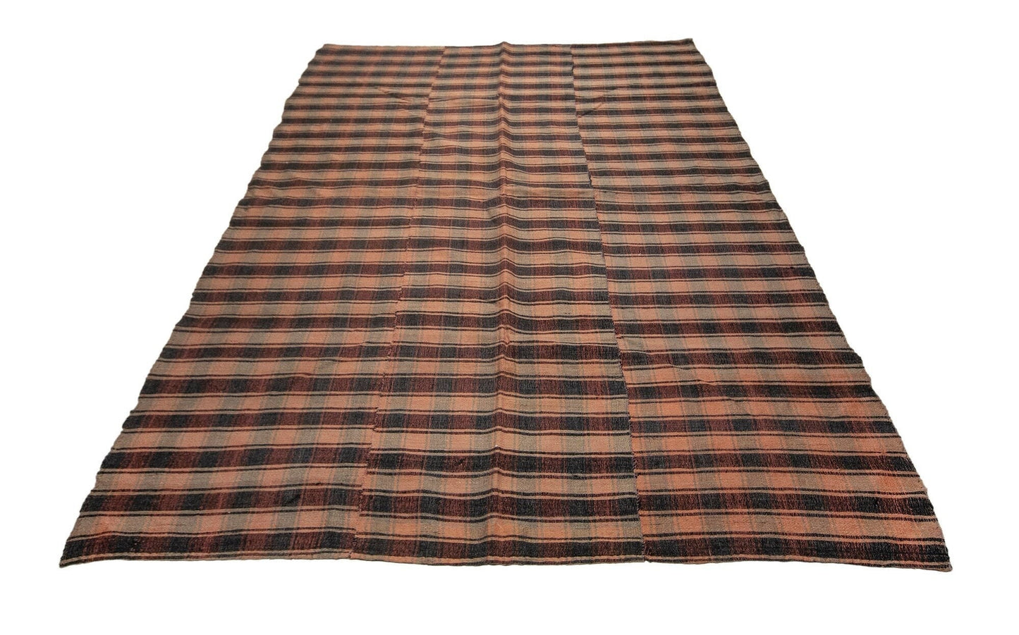 Plaid Primitive Kilim rug, 6x9 Kilim rug, Handmade One of a kind Area rug, Vintage Floor rug, Turkey rug, Rustic rug, Anatolia rug,5513