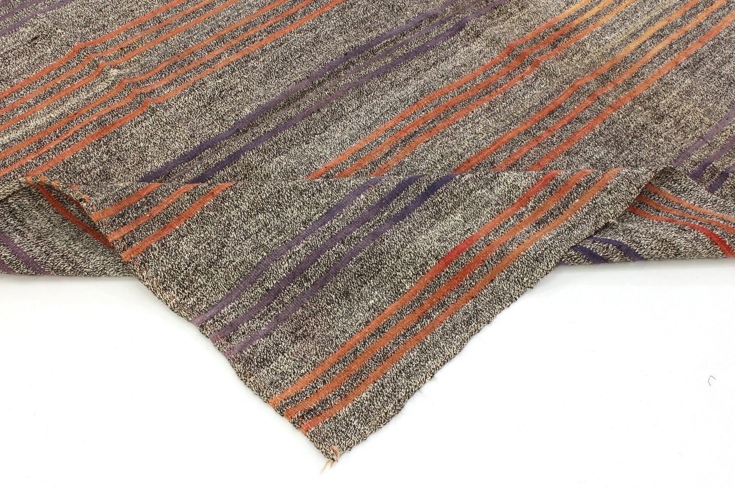 Kilim Rug Striped, Unique Turkish Kilim Rug, One of a kind Kilim Rug, Vintage Kilim Rug ,Area Kilim Rug, Handmade Rug , Goat Hair Rug ,1959