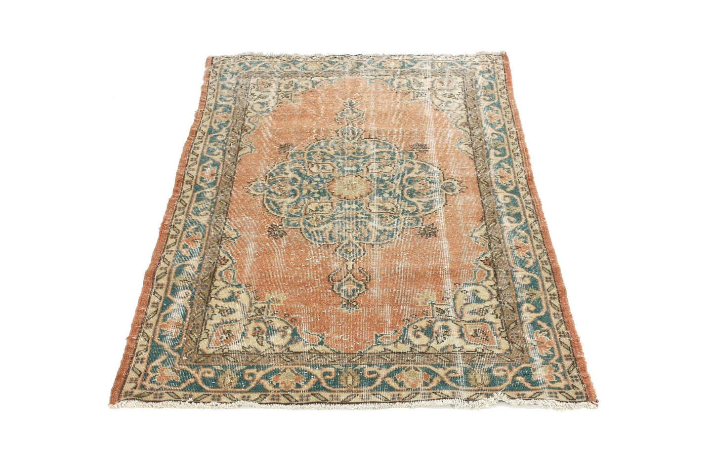 Small Turkish Carpet Rug, 4x6 Oushak Turkish Vintage Rug ,Area Rug, Unique Rug, Rectangle Rug, Anatolia Rug, Pastel Rug,6799