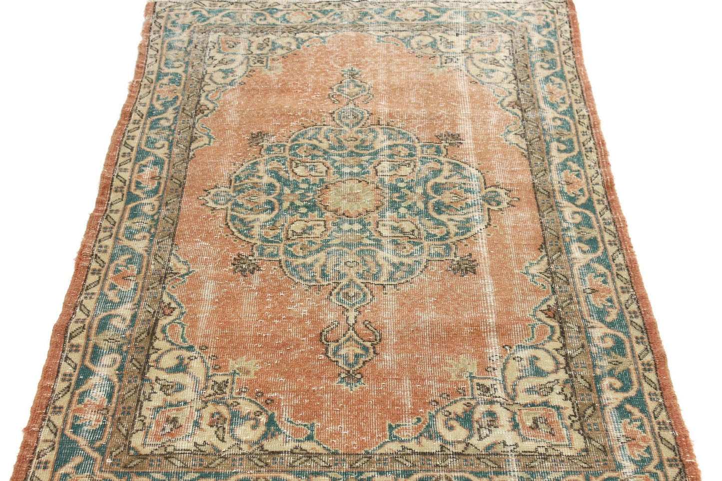 Small Turkish Carpet Rug, 4x6 Oushak Turkish Vintage Rug ,Area Rug, Unique Rug, Rectangle Rug, Anatolia Rug, Pastel Rug,6799