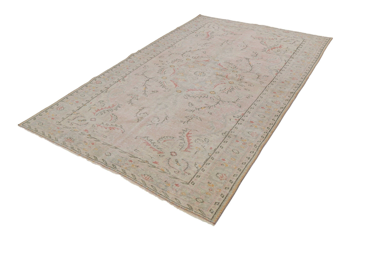 Washed out Vintage rug, Turkish Oushak Vintage rug, Carpet rug, Area rug 6x9, Anatolia rug, Beige rug, Unique rug, Bohemian Rug, 7092