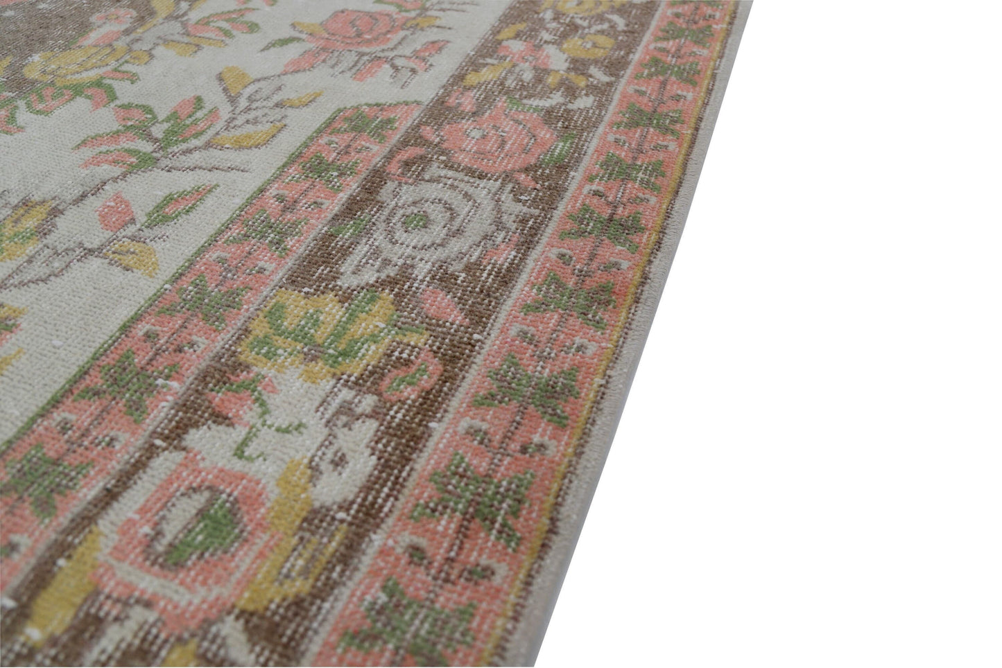 7x10 Rug, Floral Beige 7x10 Turkish Rug, Vintage Turkish Oushak Rug, Carpet rug, Neutral rug, Oushak Carpet ,7079
