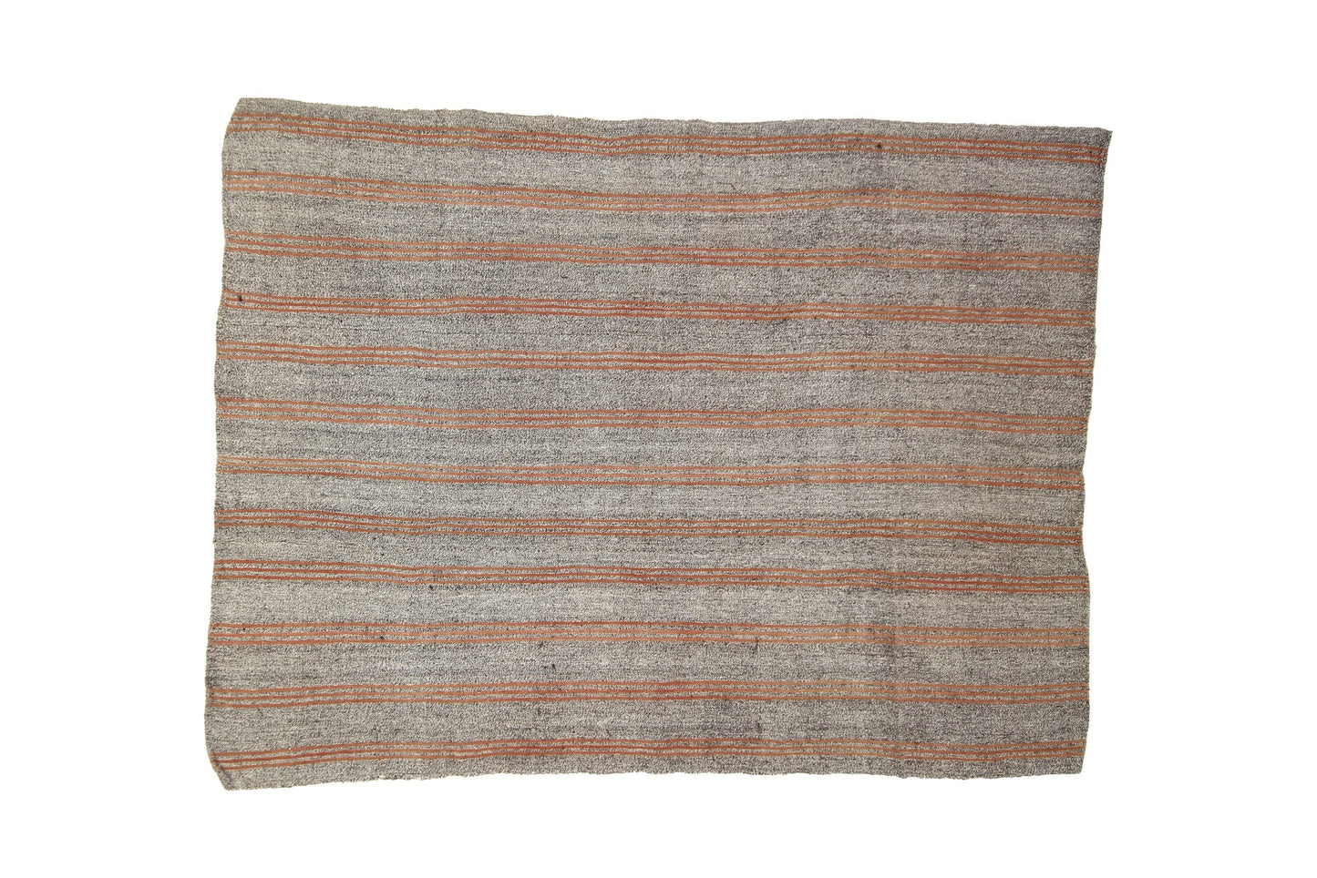 Orange Striped Turkish Kilim Rug, Handmade Gray Vintage Area Rug, Kilim Rug 6x8 , Living Room İndoor Kilim Rug,958