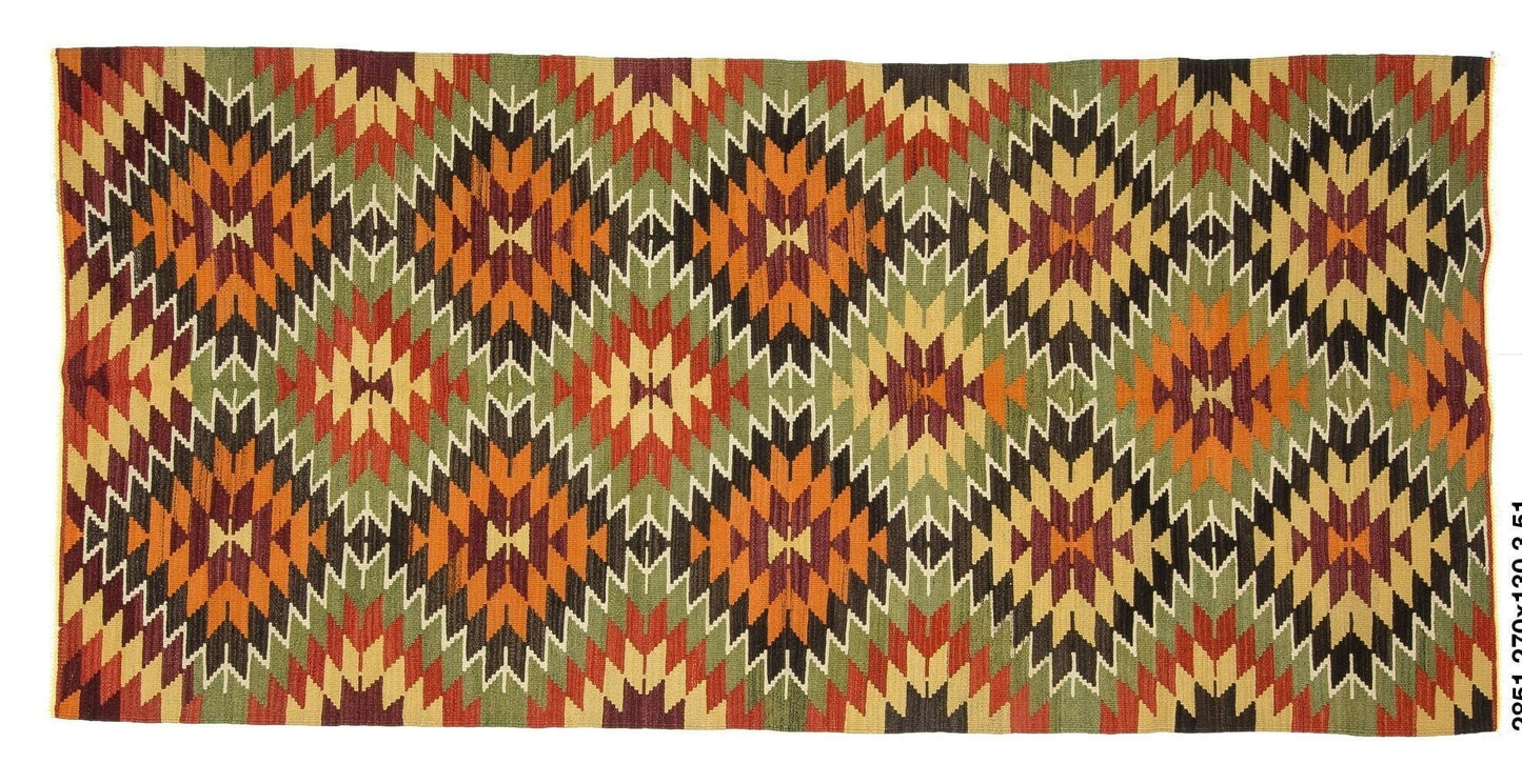 Kilim rug, Vintage Kilim rug, Turkish Kilim rug, Boho Kilim rug, Handmade rug, Wool rug, Oriental rug, Area rug, Living room rug,2851