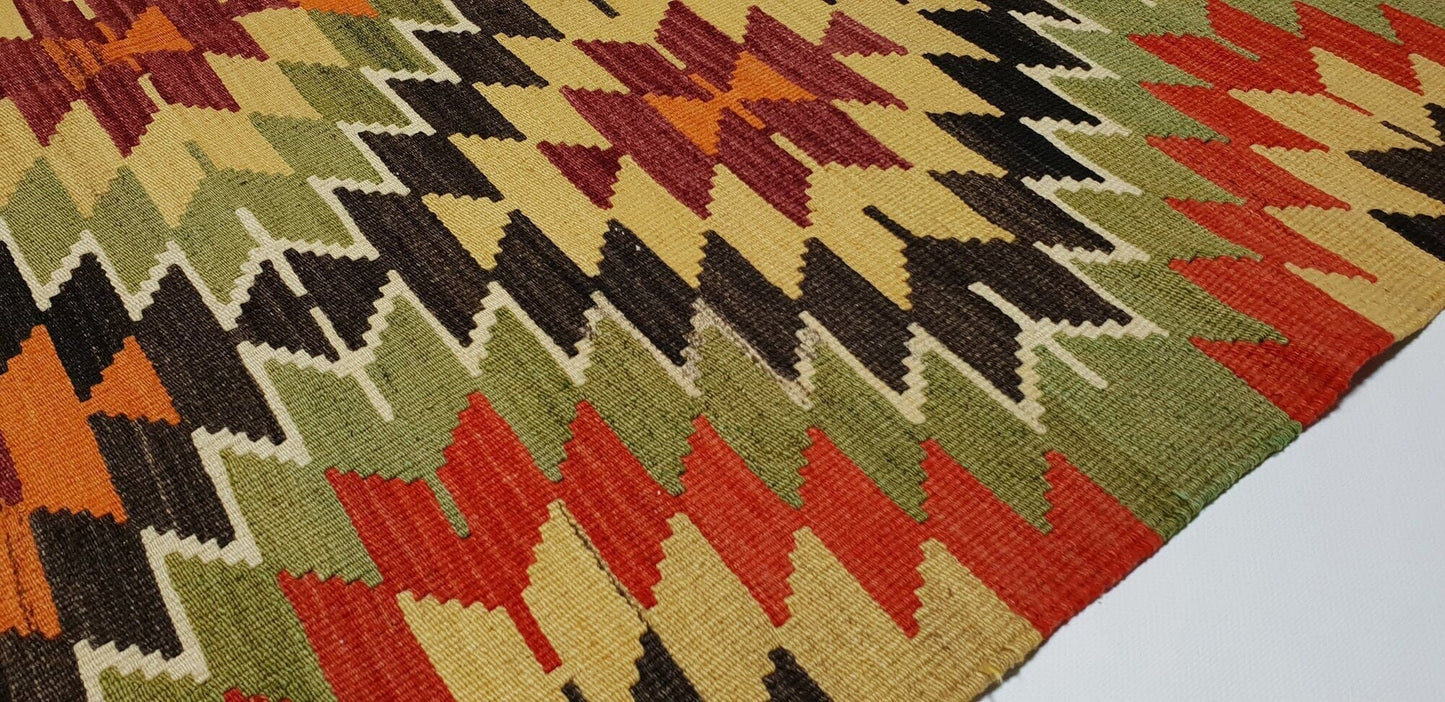 Kilim rug, Vintage Kilim rug, Turkish Kilim rug, Boho Kilim rug, Handmade rug, Wool rug, Oriental rug, Area rug, Living room rug,2851