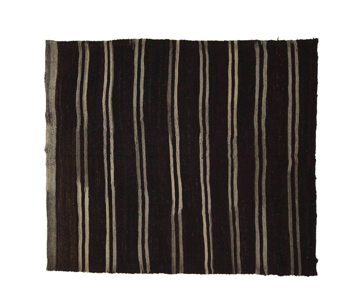 Square Brown Unique Kilim rug, Turkish Vintage Kilim Rug, Area rug, Farmhouse, Entryway rug, Outdoor rug, Flat weeave, Neutral rug, 7843