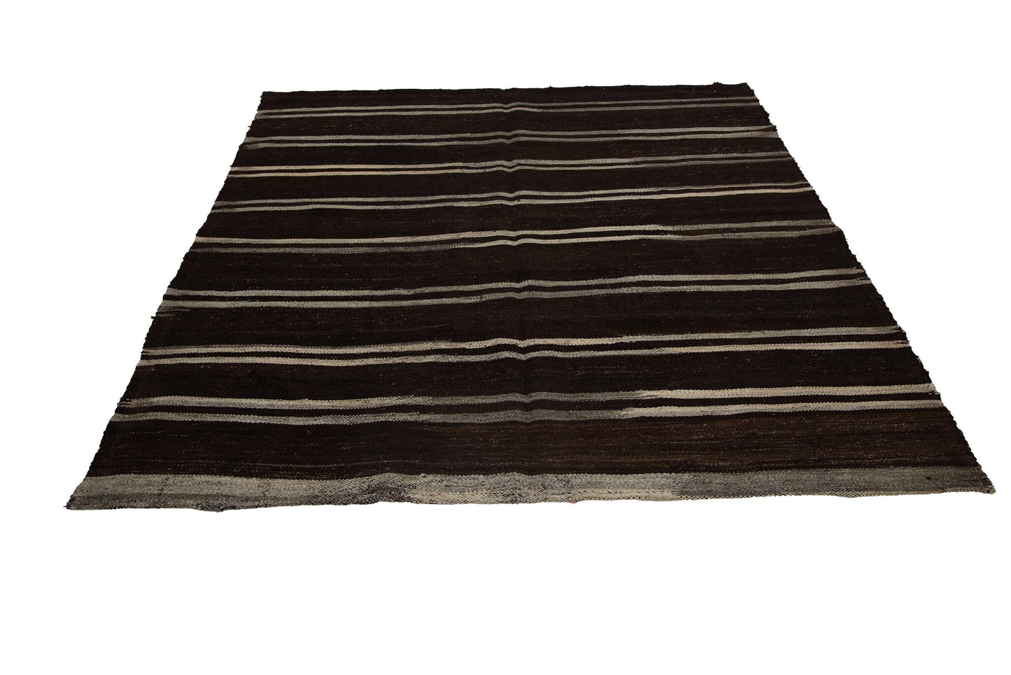 Square Brown Unique Kilim rug, Turkish Vintage Kilim Rug, Area rug, Farmhouse, Entryway rug, Outdoor rug, Flat weeave, Neutral rug, 7843