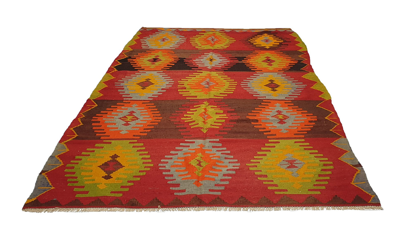 6x9 Kilim Rug Boho, Turkish Vintage rug Kilim ,One of a kind rug, Living room rug, Royal KİLİM RUG, Anatolia rug, 541