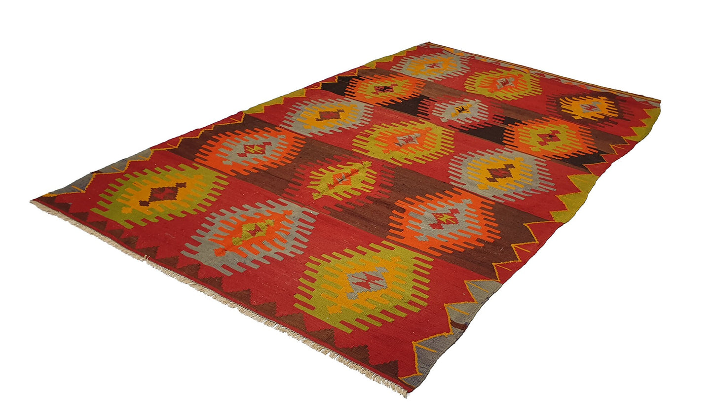 6x9 Kilim Rug Boho, Turkish Vintage rug Kilim ,One of a kind rug, Living room rug, Royal KİLİM RUG, Anatolia rug, 541