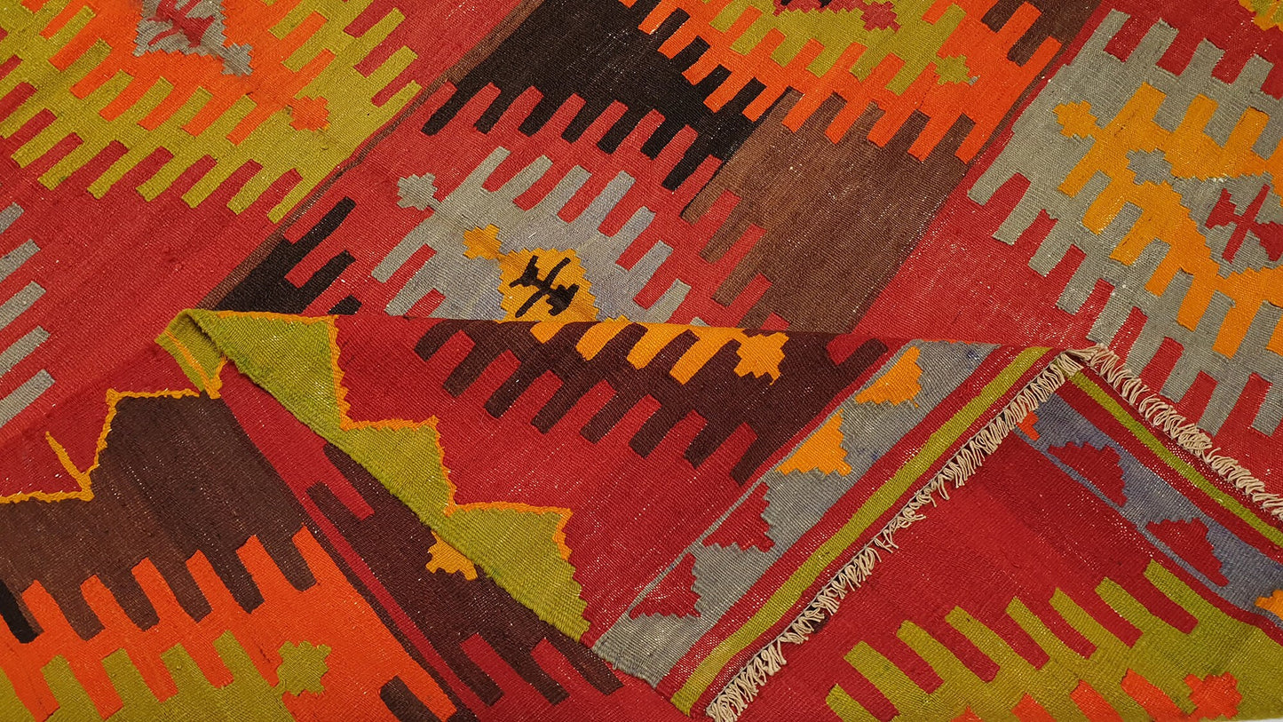 6x9 Kilim Rug Boho, Turkish Vintage rug Kilim ,One of a kind rug, Living room rug, Royal KİLİM RUG, Anatolia rug, 541