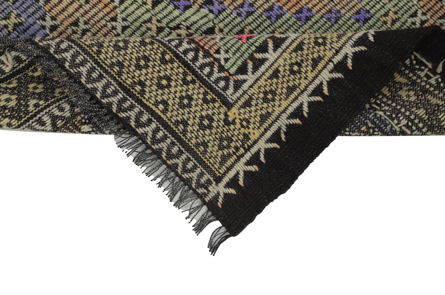 Kilim rug Green Solid Kilim rug ,Handmade rug, Kilim rug 6x12, Turkish rug, Vintage rug, Floor rug, Area rug , Living room, 8159