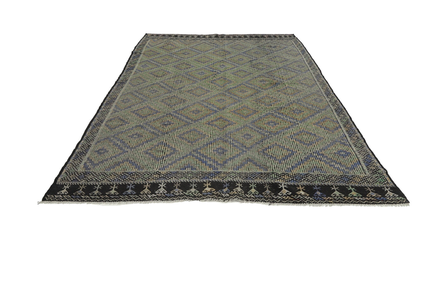7x11 Bohemian Kilim rug ,Handmade Geometric Kilim rug ,Area Eclectic Kilim rug , One of a kind, Home decor, Decorative, Kilim, Rug, 8169