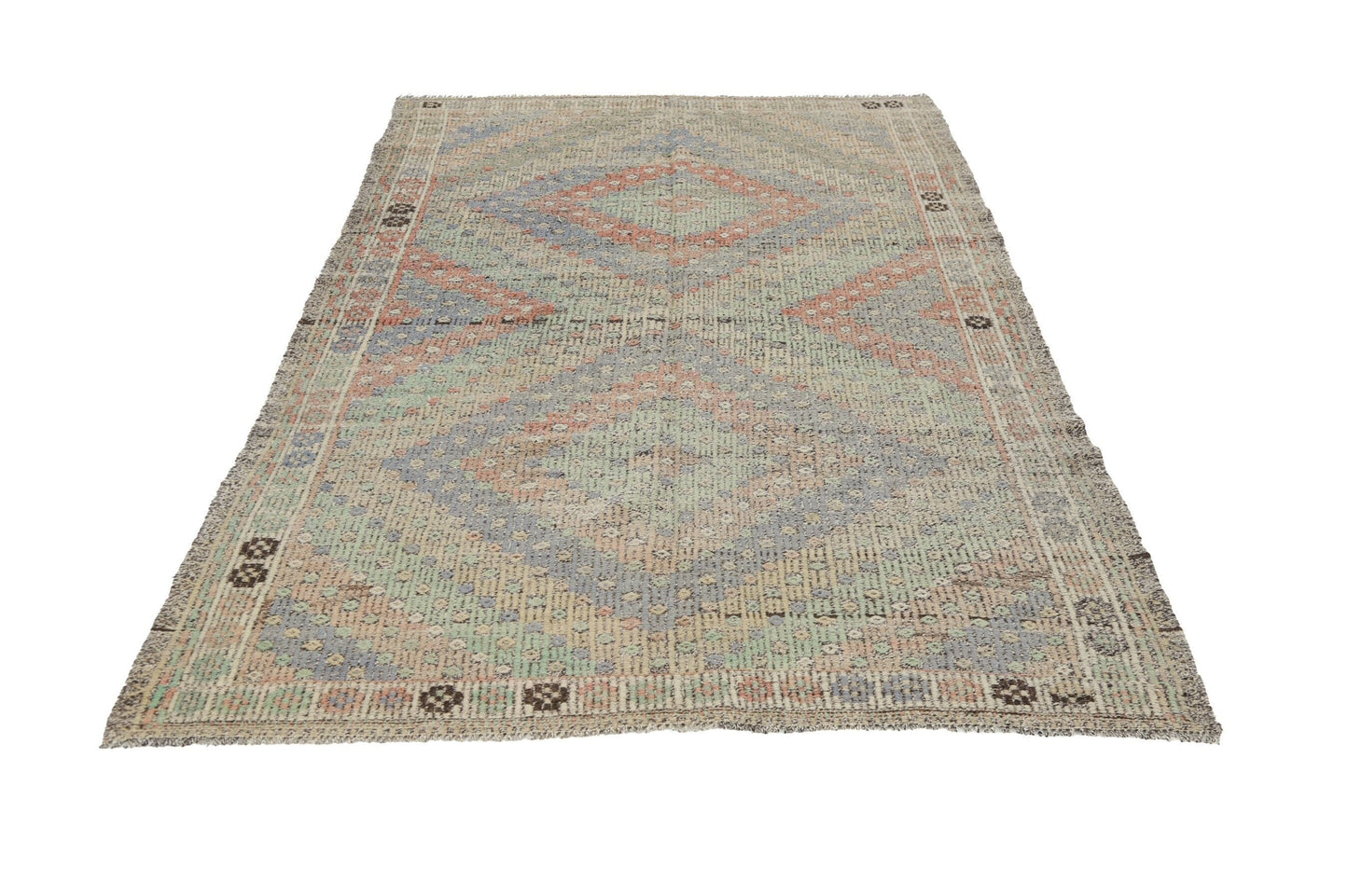 Turkish rug, Kilim rug 6x9 , Vintage rug, Area rug, Faded rug, Pastel rug, Floor rug, Unique rug, Vintage Kilim, Turkish Kilim, 8181