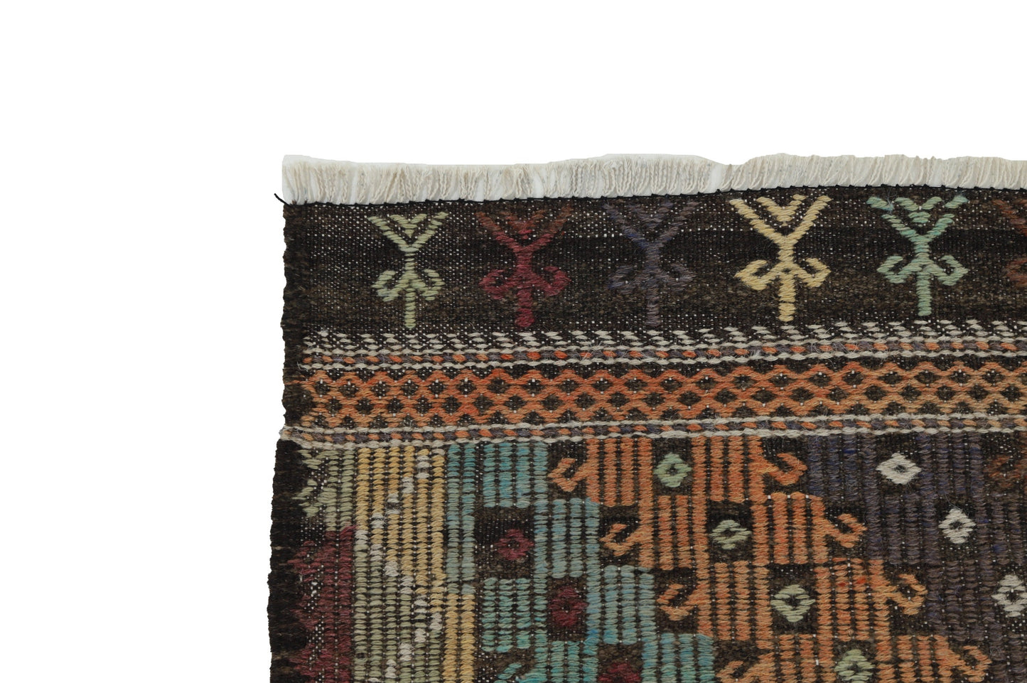 Kilim rug Terracotta, Turkish Kilim rug Eclectic ,One of a kind Vintage Kilim Rug ,Handmade Kilim Rug, Area Rug 7x9, KiLİM RUG 7x9, 8179
