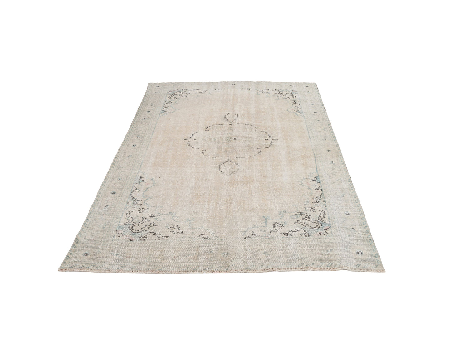 Turkish Area Rug, Vintage Oushak Rug, Handmade Unique Rug, Neutral Floor Rug, Living Room Rug, Turkey Rug, Vintage Carpet, Rug 5x8, 12677
