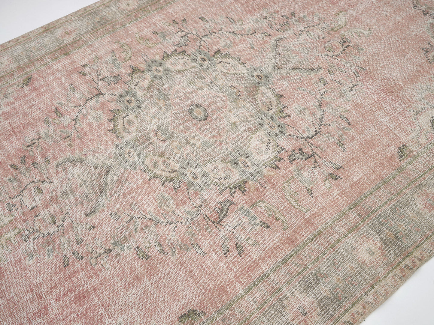 Turkish Vintage Rug, Handmade Area Rug, Oushak Antique Rug, Neutral Rug, Bedroom Rug, Bohemian Rug, Anatolia Rug, Turkey Rug, Rug 5x9, 12635