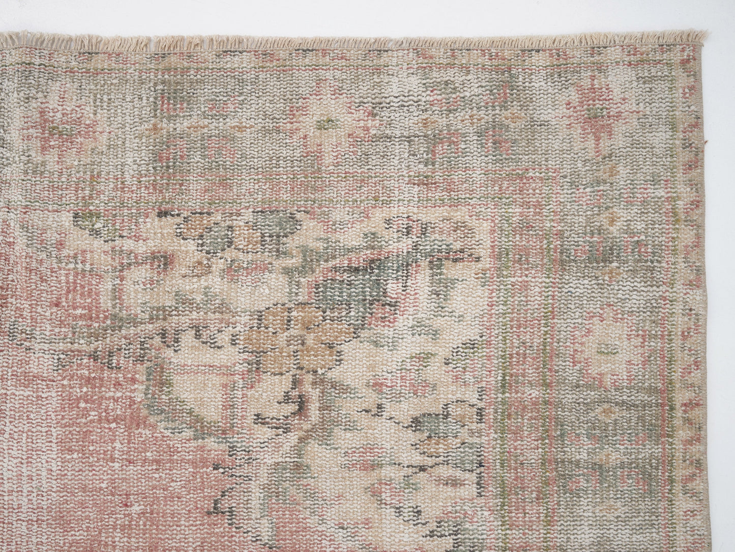 Turkish Vintage Rug, Handmade Area Rug, Oushak Antique Rug, Neutral Rug, Bedroom Rug, Bohemian Rug, Anatolia Rug, Turkey Rug, Rug 5x9, 12635