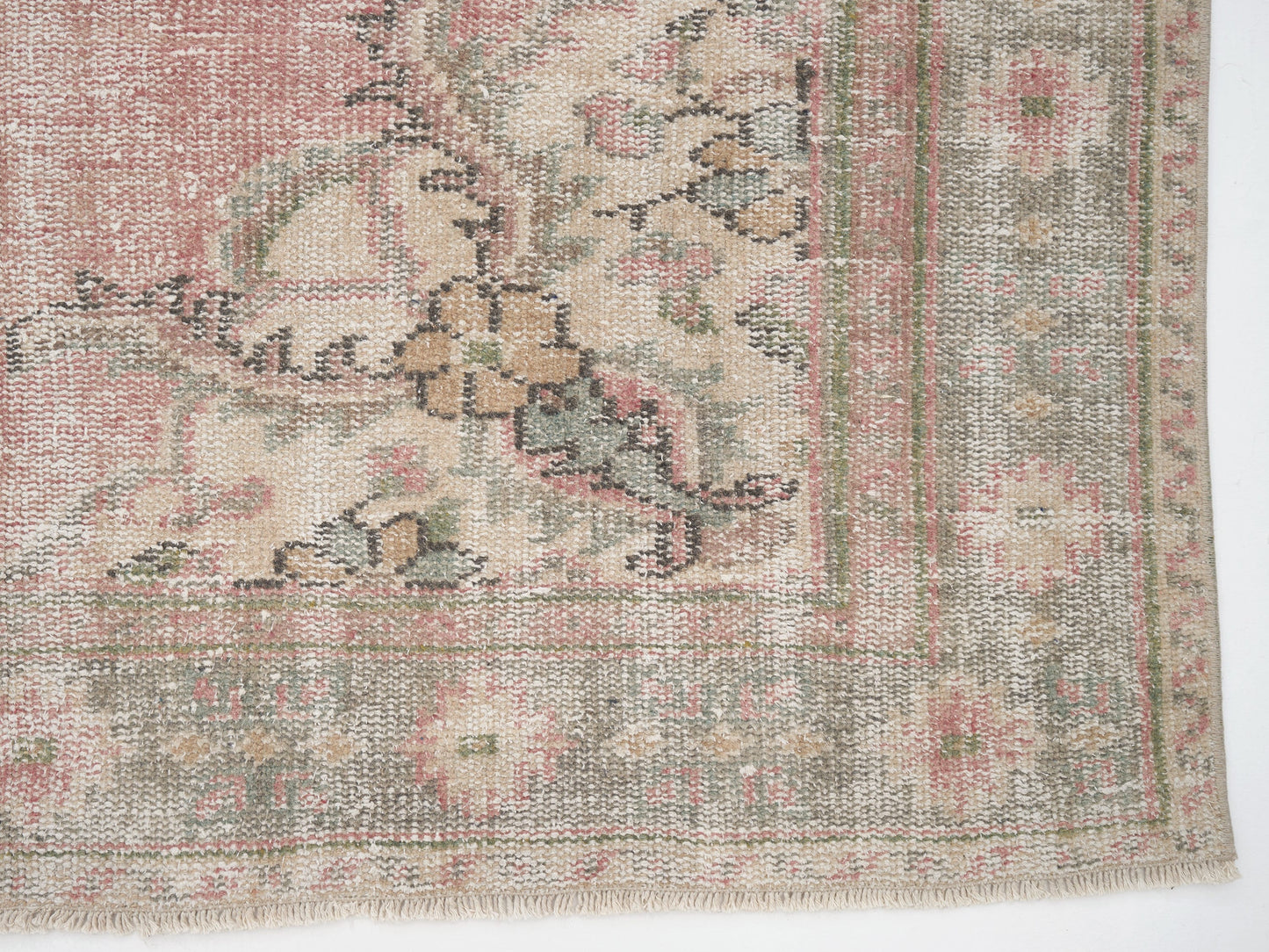 Turkish Vintage Rug, Handmade Area Rug, Oushak Antique Rug, Neutral Rug, Bedroom Rug, Bohemian Rug, Anatolia Rug, Turkey Rug, Rug 5x9, 12635