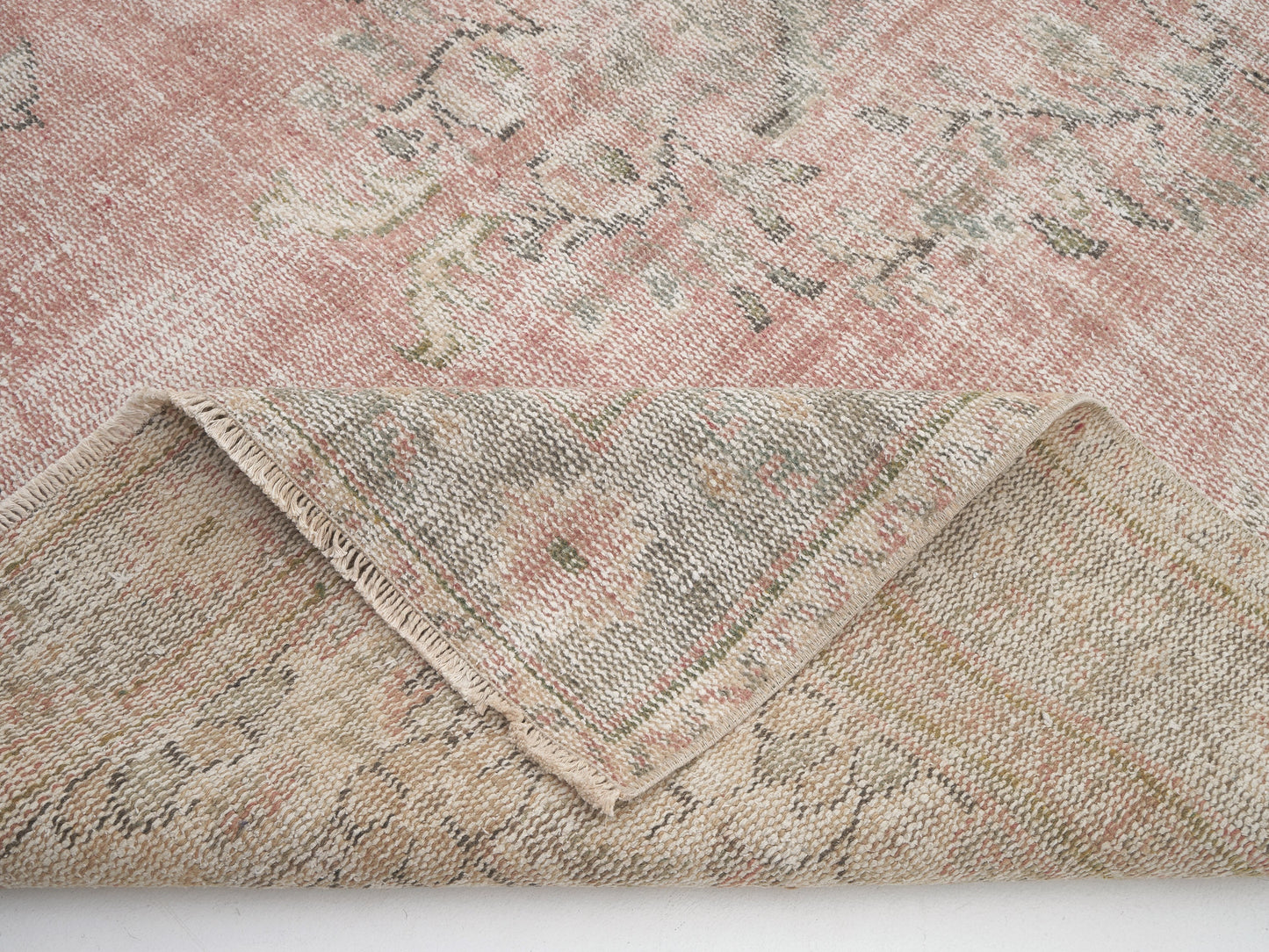 Turkish Vintage Rug, Handmade Area Rug, Oushak Antique Rug, Neutral Rug, Bedroom Rug, Bohemian Rug, Anatolia Rug, Turkey Rug, Rug 5x9, 12635