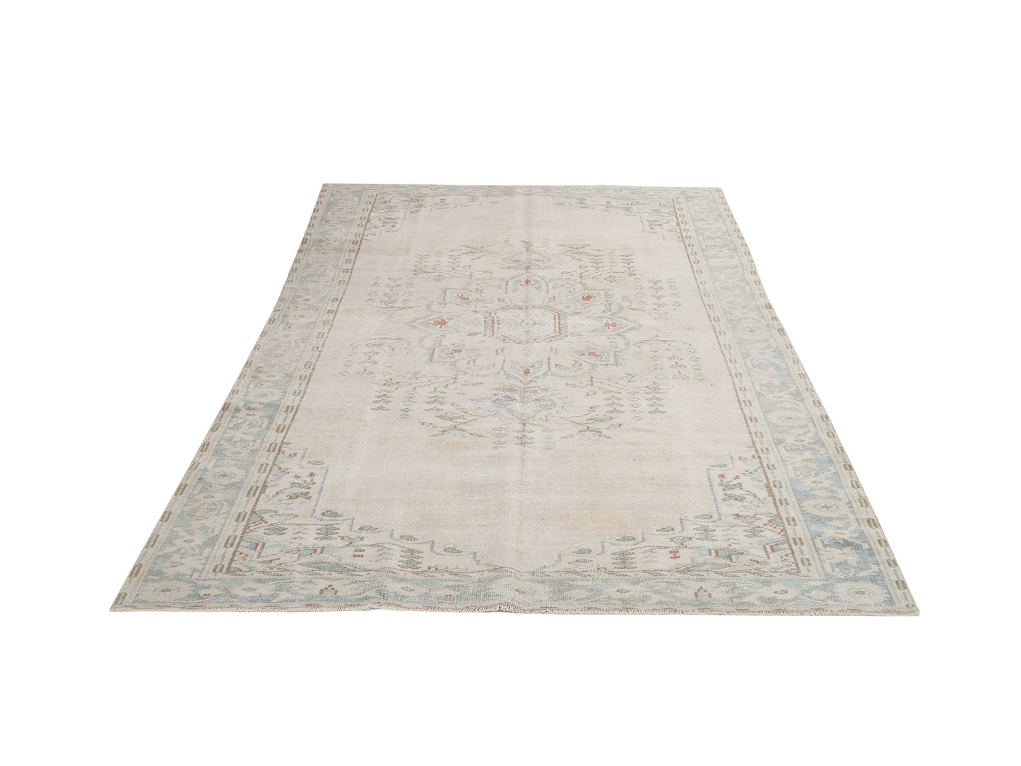 Vintage Area Rug, Turkish Oushak Rug, Handmade Unique Rug, Neutral Floor Rug, Scandinavian Rug, Turkey Rug, Vintage Carpet, Rug 6x8, 12632