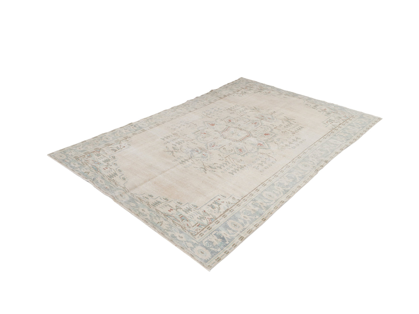 Vintage Area Rug, Turkish Oushak Rug, Handmade Unique Rug, Neutral Floor Rug, Scandinavian Rug, Turkey Rug, Vintage Carpet, Rug 6x8, 12632