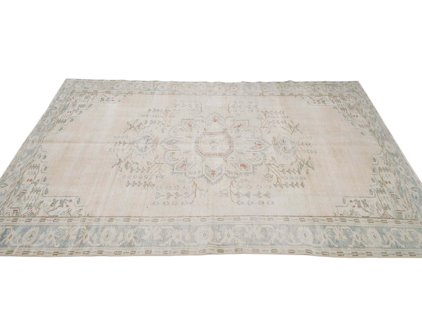 Vintage Area Rug, Turkish Oushak Rug, Handmade Unique Rug, Neutral Floor Rug, Scandinavian Rug, Turkey Rug, Vintage Carpet, Rug 6x8, 12632