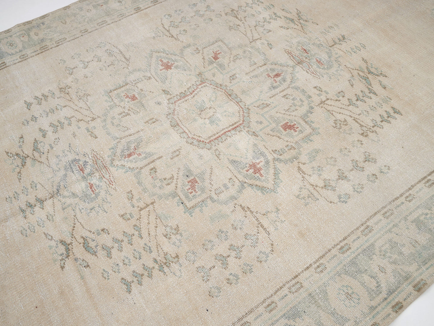 Vintage Area Rug, Turkish Oushak Rug, Handmade Unique Rug, Neutral Floor Rug, Scandinavian Rug, Turkey Rug, Vintage Carpet, Rug 6x8, 12632