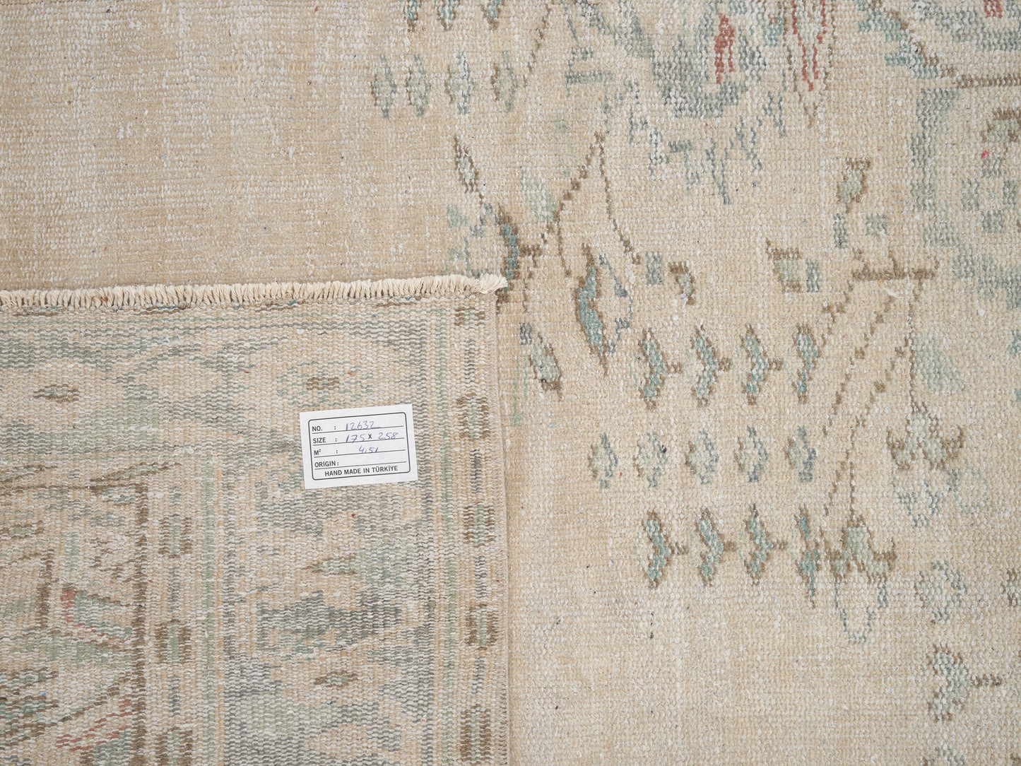 Vintage Area Rug, Turkish Oushak Rug, Handmade Unique Rug, Neutral Floor Rug, Scandinavian Rug, Turkey Rug, Vintage Carpet, Rug 6x8, 12632