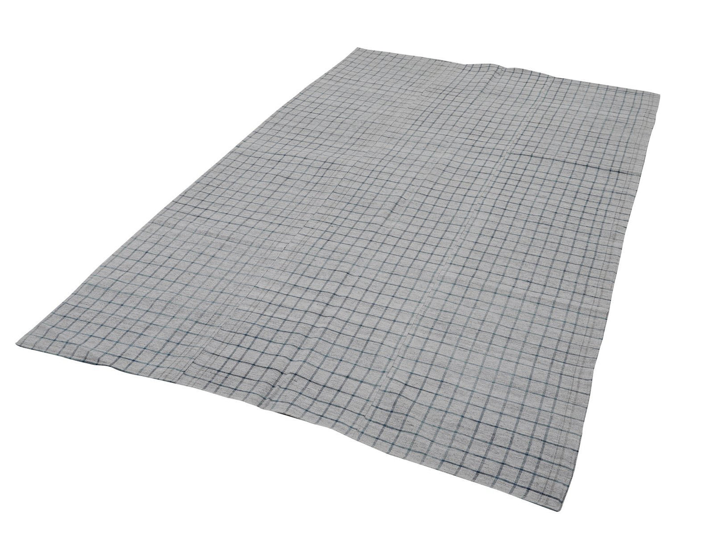 Handmade Area Kilim Rug, Turkish Plaid Kilim Rug, Vintage Striped Kilim Rug, Bedroom Rug, Neutral Rug, Gray Rug, Kilim Rug 6x10, 13012