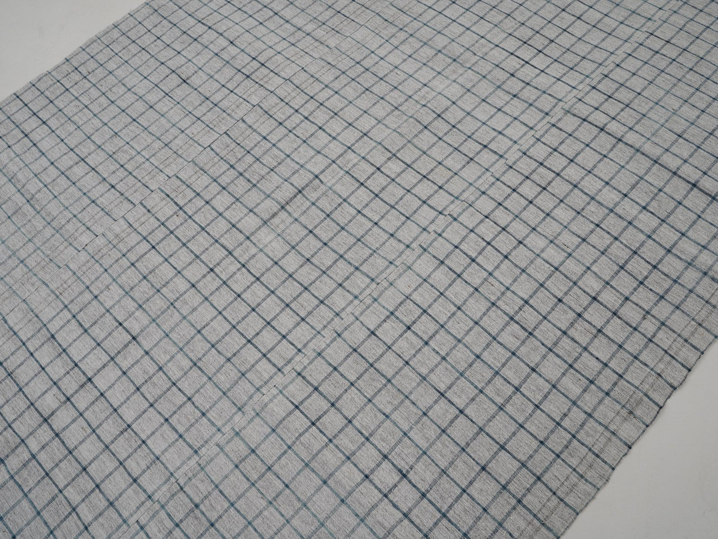 Handmade Area Kilim Rug, Turkish Plaid Kilim Rug, Vintage Striped Kilim Rug, Bedroom Rug, Neutral Rug, Gray Rug, Kilim Rug 6x10, 13012