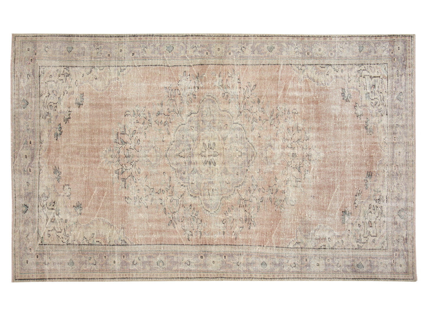 Turkish Handmade Area Rug, Neutral Muted Rug, Vintage Oushak Antique Rug, Living Room Rug, Turkey Rug, Vintage Carpet, Rug 6x10, 12039