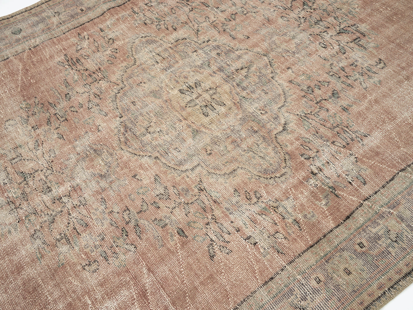 Turkish Handmade Area Rug, Neutral Muted Rug, Vintage Oushak Antique Rug, Living Room Rug, Turkey Rug, Vintage Carpet, Rug 6x10, 12039