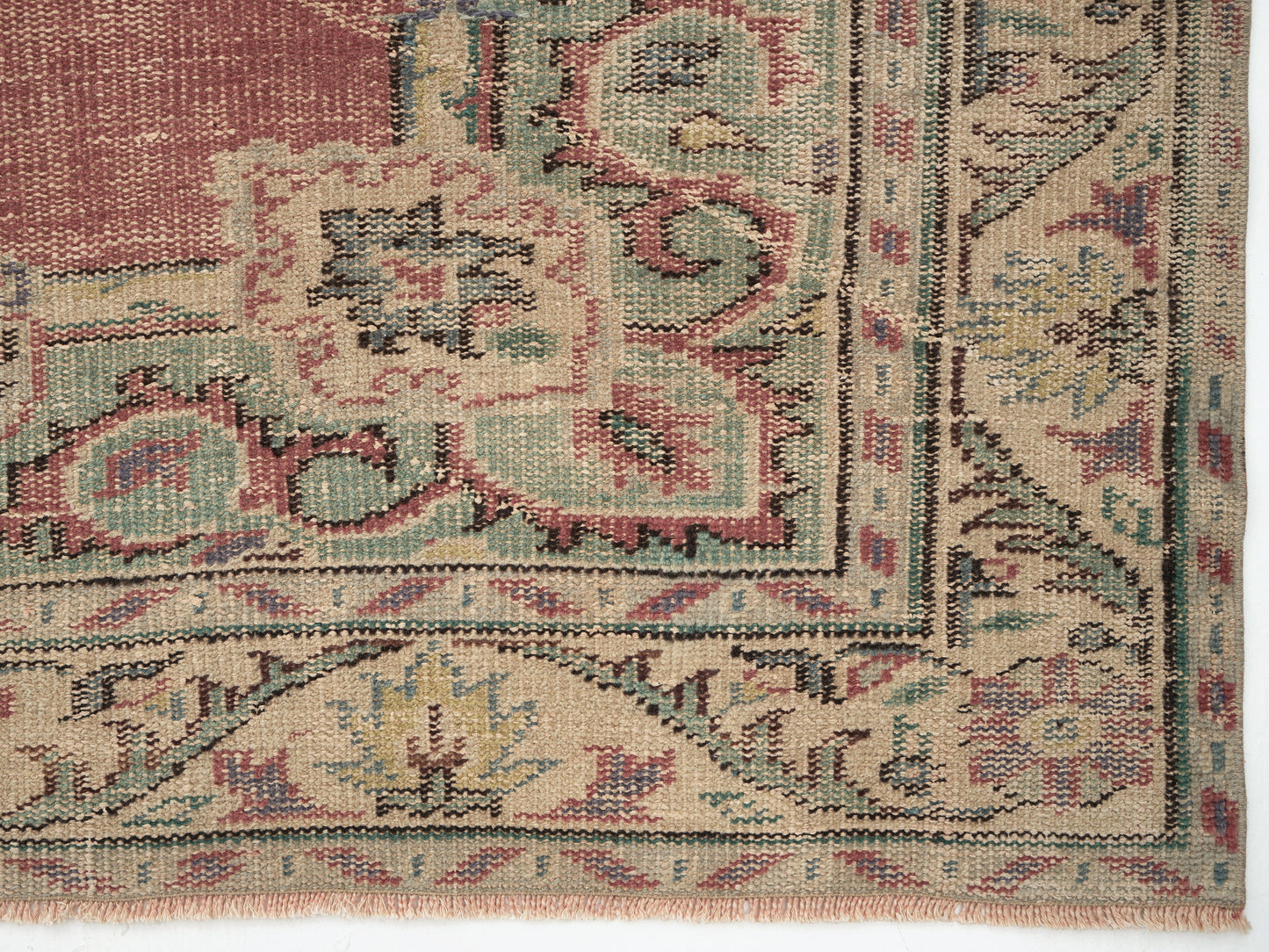 Vintage Oushak Rug, Turkish Handmade Rug, Area Faded Rug, Entryway Rug, Neutral Floor Rug, Bohemian Rug, Turkish Carpet, Rug 6x10, 12037
