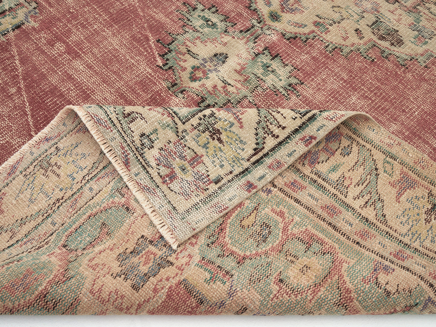 Vintage Oushak Rug, Turkish Handmade Rug, Area Faded Rug, Entryway Rug, Neutral Floor Rug, Bohemian Rug, Turkish Carpet, Rug 6x10, 12037