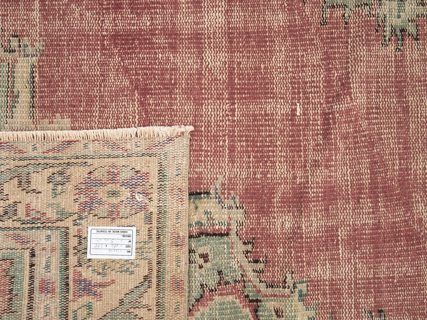 Vintage Oushak Rug, Turkish Handmade Rug, Area Faded Rug, Entryway Rug, Neutral Floor Rug, Bohemian Rug, Turkish Carpet, Rug 6x10, 12037
