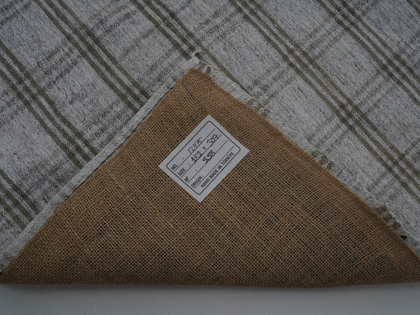 Rug Kilim, Turkish Handmade Kilim Rug, Area Striped Kilim Rug, Vintage Unique Kilim Rug, Gray Rug, Neutral Muted Rug, Kilim Rug 6x10, 12975
