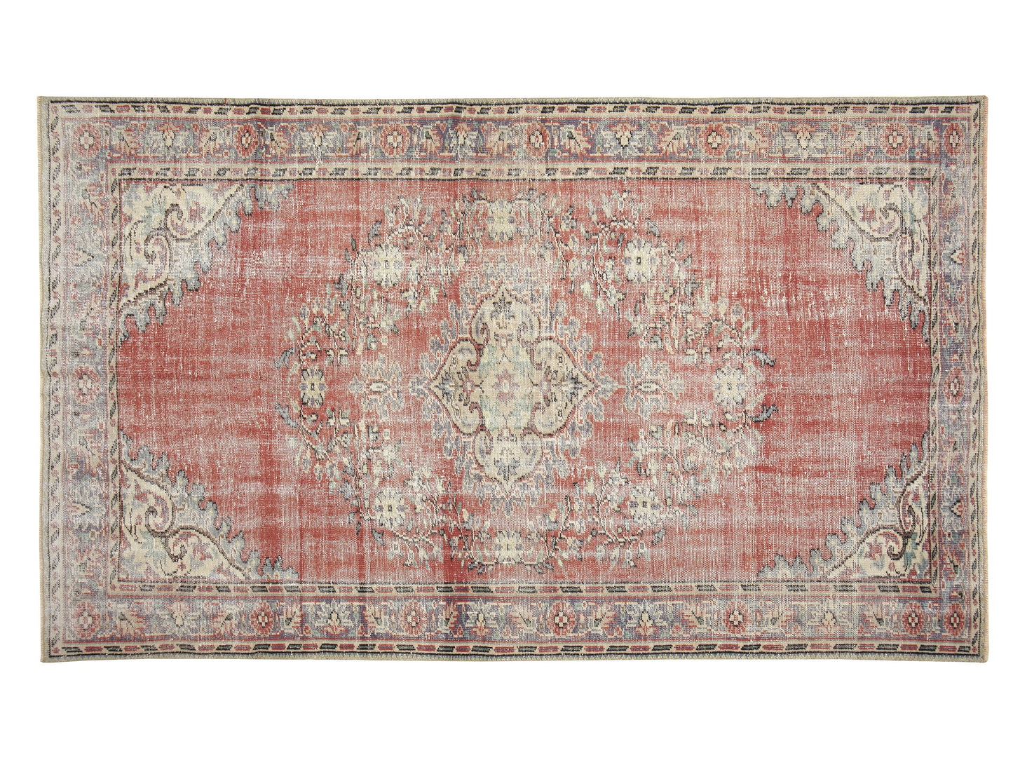 Vintage Oushak Rug, Turkish Handmade Rug, Area Eclectic Rug, Anatolia Rug, Vintage Carpet, Bohemian Rug, Living Room Rug, Rug 6x10, 12046