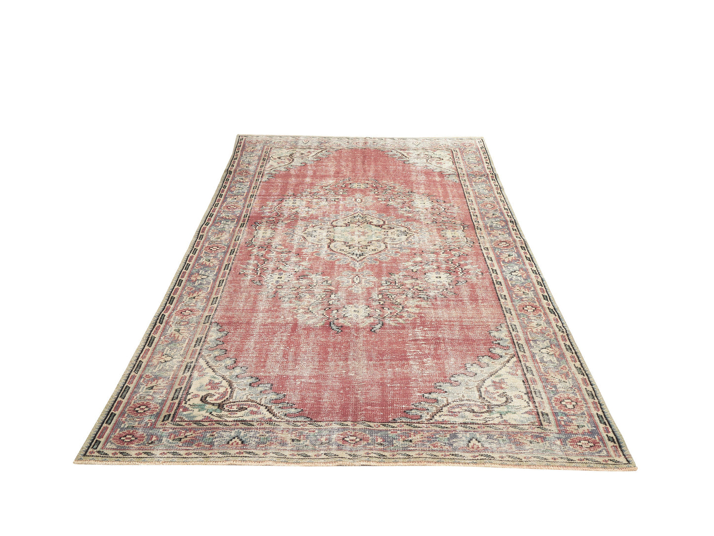 Vintage Oushak Rug, Turkish Handmade Rug, Area Eclectic Rug, Anatolia Rug, Vintage Carpet, Bohemian Rug, Living Room Rug, Rug 6x10, 12046